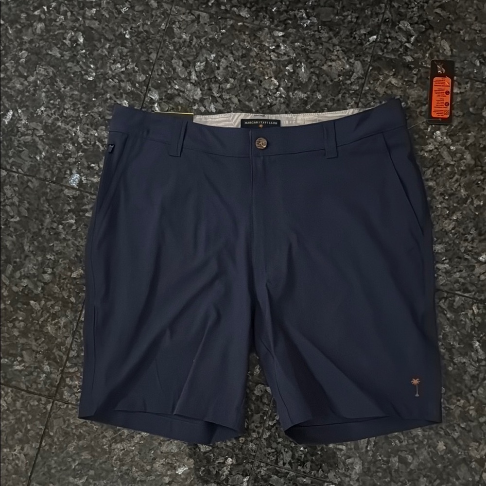 Margaritaville Blue Flat Front Shorts Classic Style